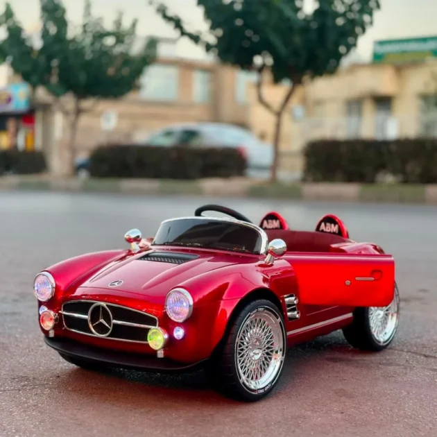Kids Electric Vintage Mercedez Benz Ride On Sports Car - Image 4