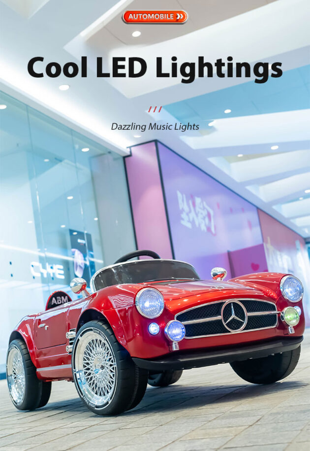 Kids Electric Vintage Mercedez Benz Ride On Sports Car - Image 14