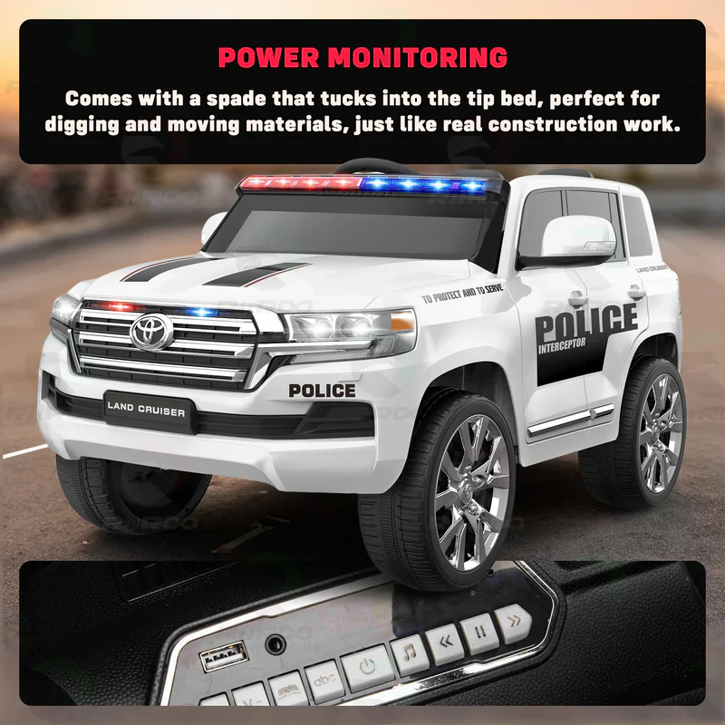 Licensed Toyota Land Cruiser Police Kids Car - Image 4