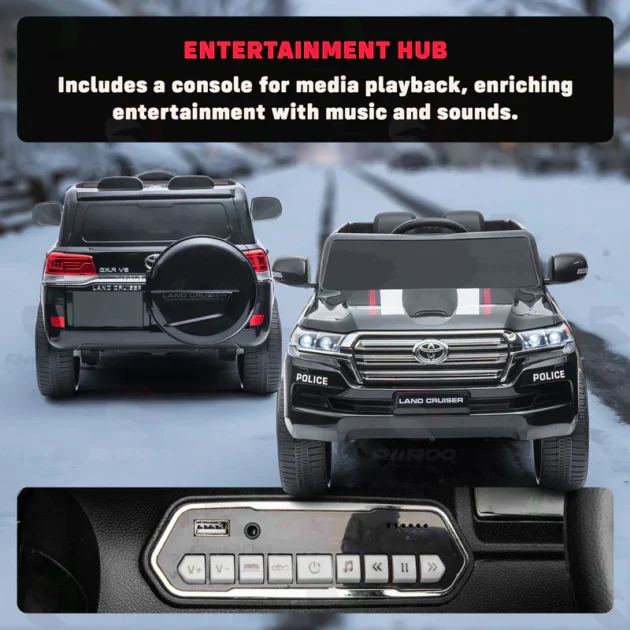 Licensed Toyota Land Cruiser Police Kids Car - Image 6