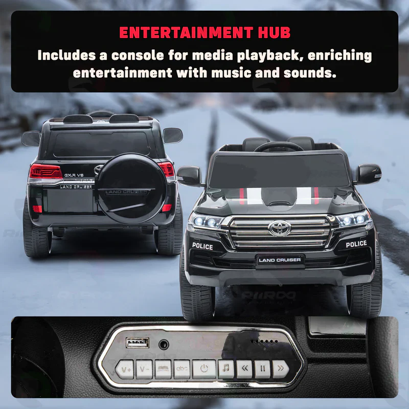 Licensed Toyota Land Cruiser Police Kids Car - Image 6