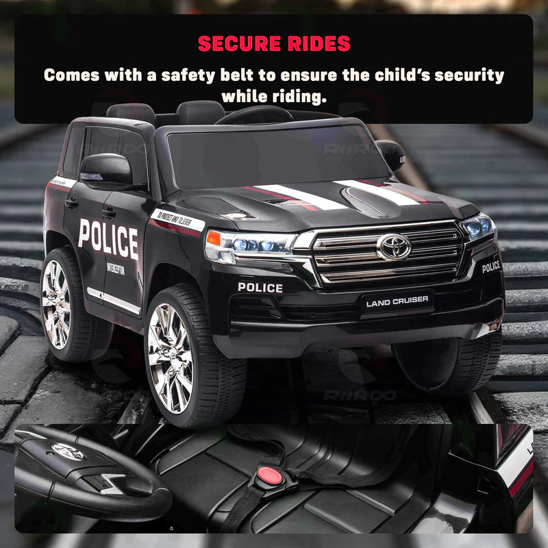 Licensed Toyota Land Cruiser Police Kids Car - Image 7