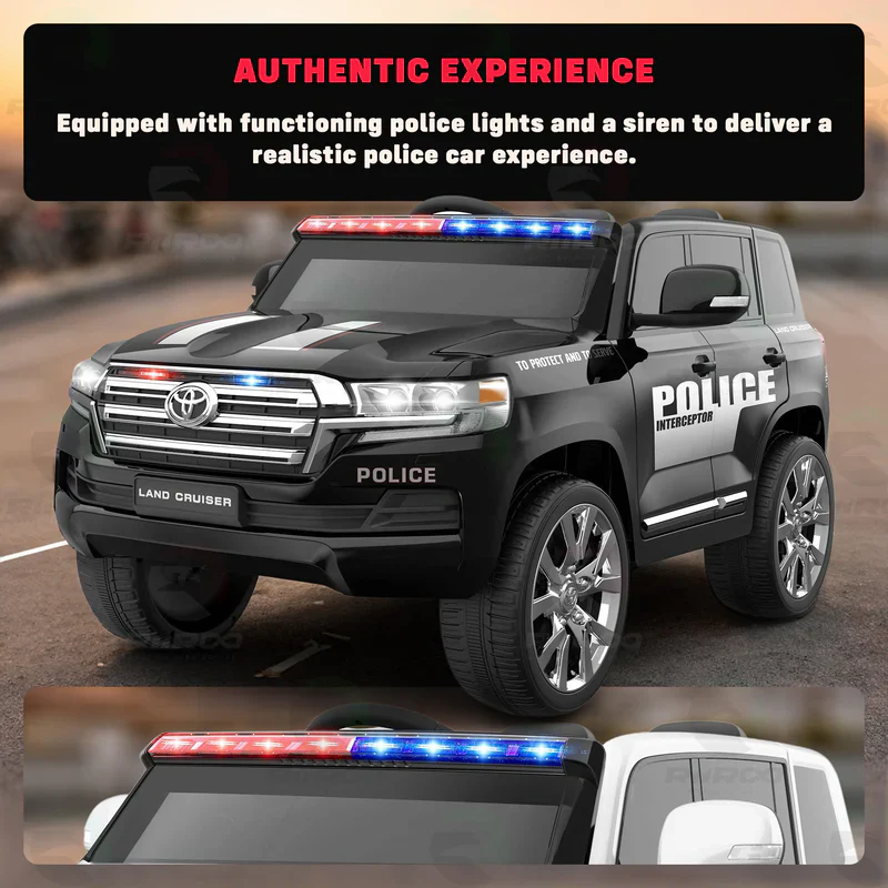 Licensed Toyota Land Cruiser Police Kids Car - Image 3